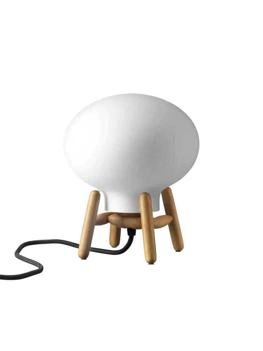 FDB Møbler U6 Mini Hiti Bordlampe, klart glas/sort eg fra> Spots