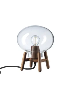 FDB Møbler U6 Mini Hiti Bordlampe, opalt glas/valnød fra><noscript><img width=
