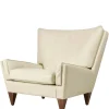 GUBI V11 Lounge Chair, smooth leather cream fra> Lænestole