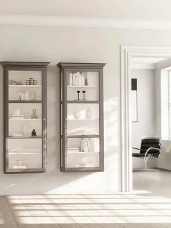 Lindebjerg Design Væghængt Vitrineskab Classic V4, lys grå fra><noscript><img width=