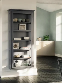 Lindebjerg Design Væghængt Vitrineskab N4, dark oak fra><noscript><img width=