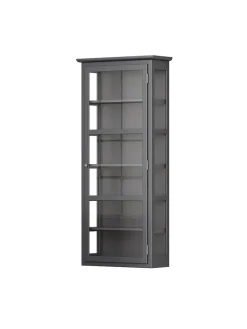 Lindebjerg Design Væghængt Vitrineskab N4, dark oak fra><noscript><img width=
