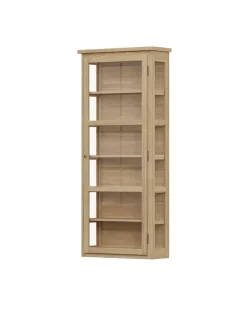 Lindebjerg Design Væghængt Vitrineskab N4, light oak fra><noscript><img width=
