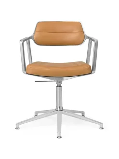 Vipp 453 Swivel+ Chair, camel læder fra> Kontorstole