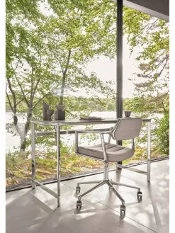 Vipp 453 Swivel+ Chair, dark sand tekstil fra> Kontorstole