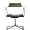 Vipp 452 Swivel Chair m/hjul, bosco grøn læder fra> Kontorstole