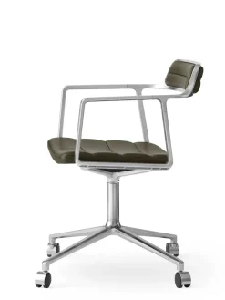 Vipp 452 Swivel Chair m/hjul, dark sand fra><noscript><img width=