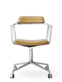 Vipp 452 Swivel Chair m/hjul, dark sand fra><noscript><img width=