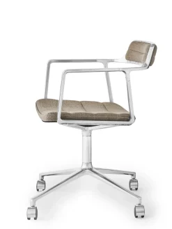 Vipp 452 Swivel Chair m/hjul, sort læder fra><noscript><img width=