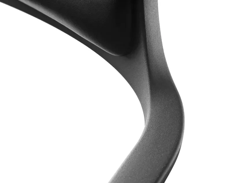 Vipp 452 Swivel Chair m/sort stel & hjul, sort læder fra> Kontorstole