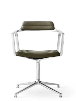 Vipp 452 Swivel Chair m/sort stel, sort læder fra><noscript><img width=