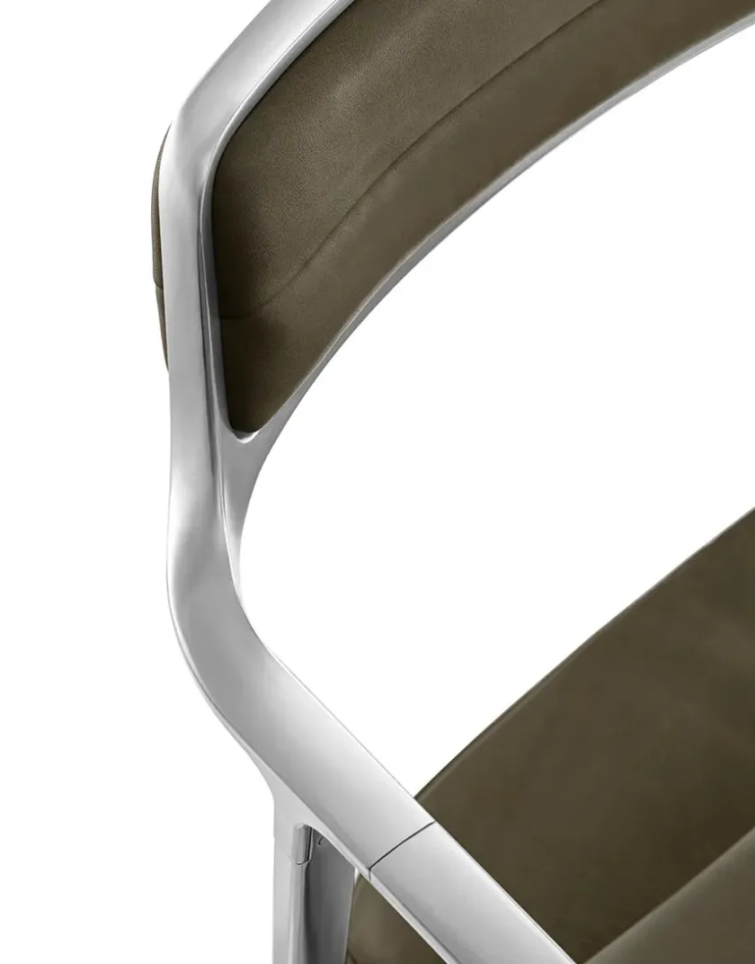 Vipp 452 Swivel Chair m/sort stel, sort læder fra> Spisebordsstole