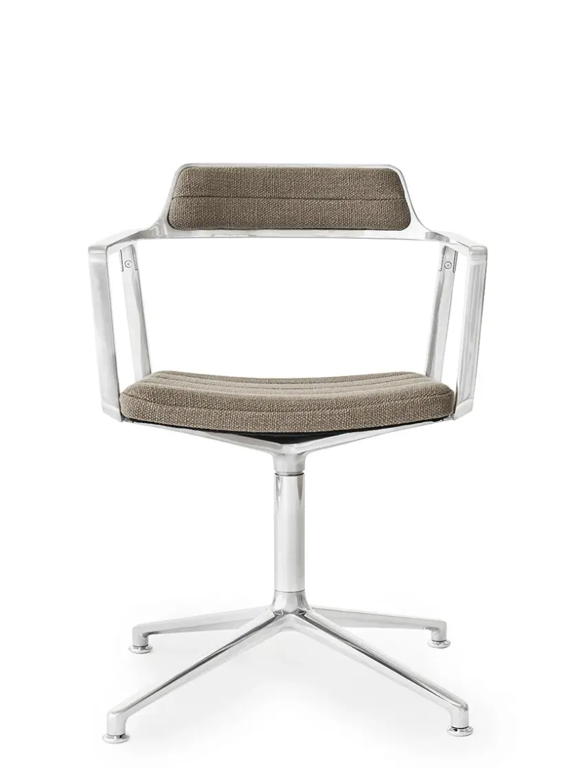 Vipp 452 Swivel Chair m/sort stel, sort læder fra> Spisebordsstole