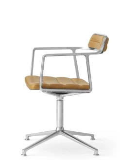 Vipp 452 Swivel Chair m/sort stel, sort læder fra><noscript><img width=