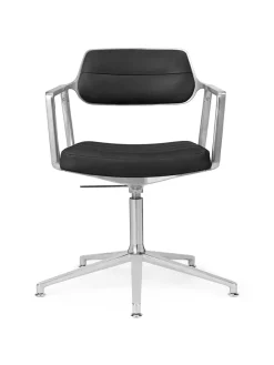 Vipp 453 Swivel+ Chair, sort læder fra> Kontorstole