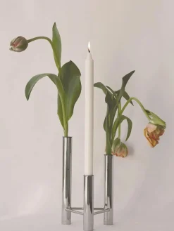 Kay Bojesen Denmark VISTA vase og lysestage, poleret stål fra Kay Bojesen><noscript><img width=