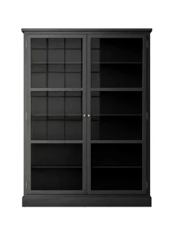 Lindebjerg Design Vitrineskab N2, dark oak fra> Vitrineskabe