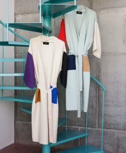 HAY Waffle Badekåbe, off-white multi fra><noscript><img width=