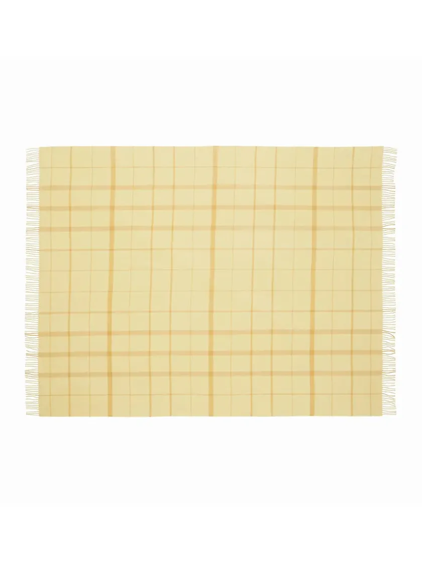Silkeborg Uldspinderi Warp & Weft Plaid, coral/amber fra> Puder Og Plaider
