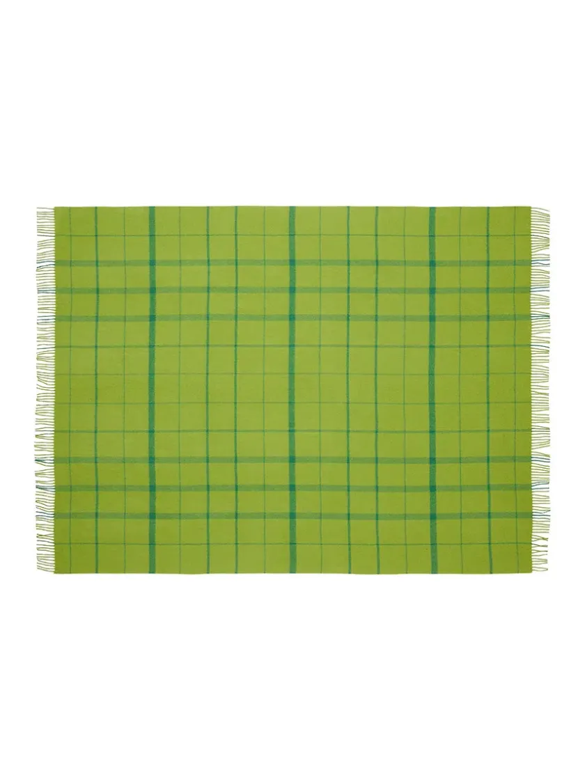 Silkeborg Uldspinderi Warp & Weft Plaid, coral/amber fra> Puder Og Plaider