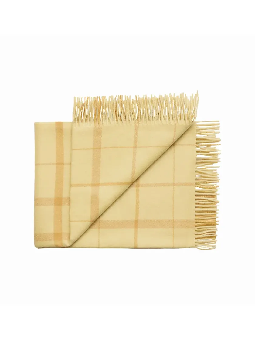 Silkeborg Uldspinderi Warp & Weft Plaid, coral/amber fra> Puder Og Plaider