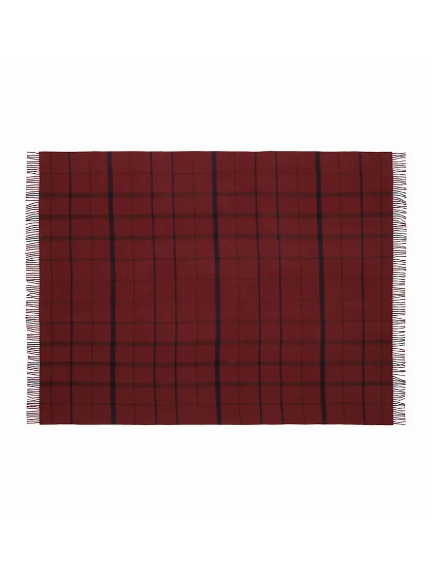 Silkeborg Uldspinderi Warp & Weft Plaid, raw white/lilac fra> Puder Og Plaider