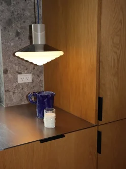 LEO Objects Whipped Pendant Lamp, all chrome fra><noscript><img width=