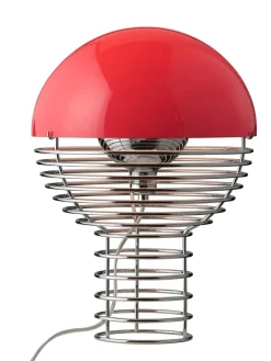Verpan Wire Bordlampe Ø30, rød af Verner Panton> Spots