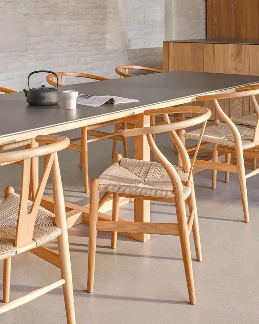 Carl Hansen & Søn Y-stol CH24, Bøg lak af Hans J. Wegner> Spisebordsstole