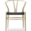 Carl Hansen & Søn Y-stol CH24 Soft Barley med sort flet af Hans J. Wegner> Spisebordsstole