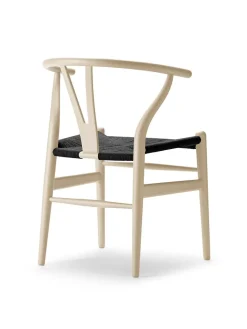 Carl Hansen & Søn Y-stol CH24 Soft Barley med sort flet af Hans J. Wegner> Spisebordsstole