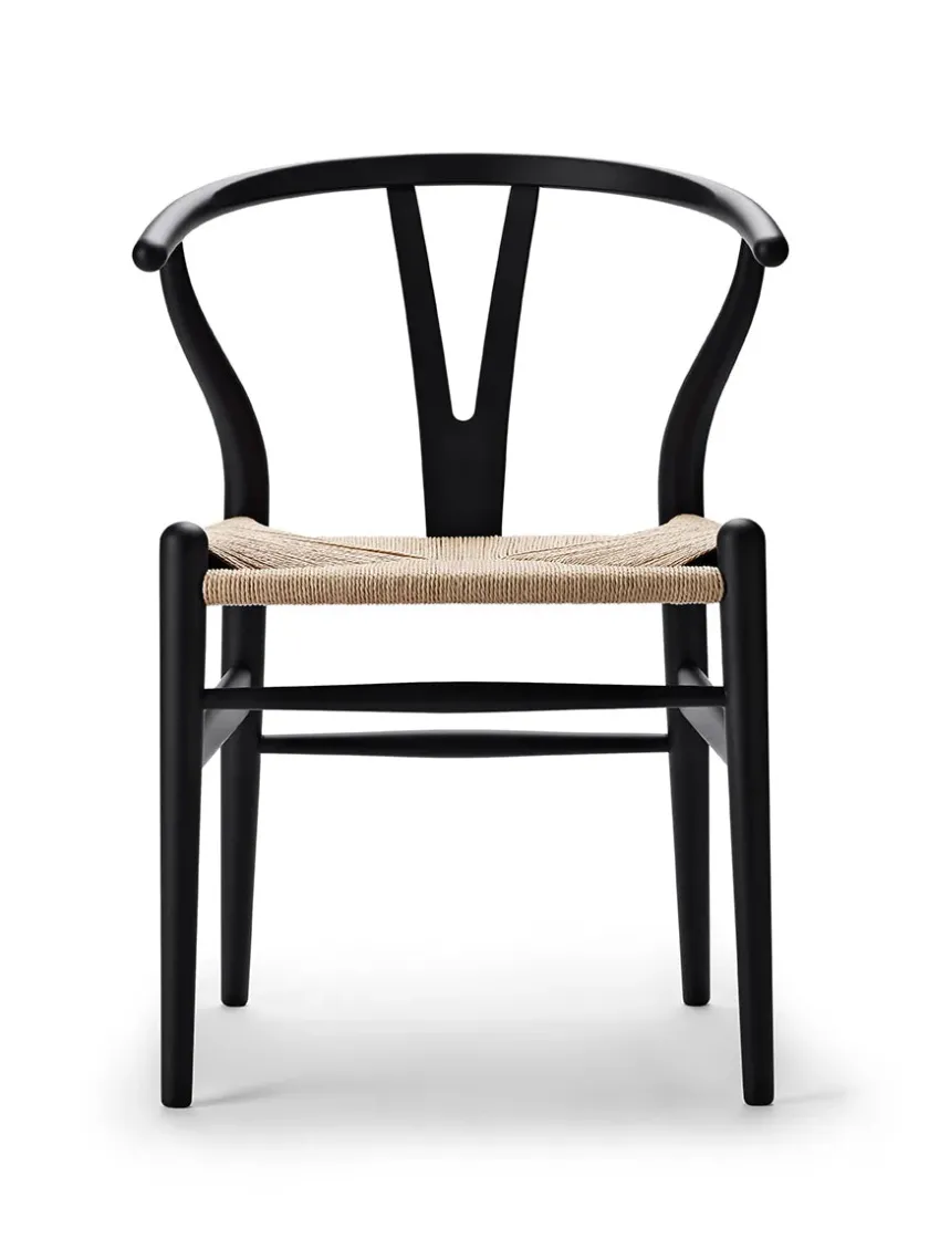 Carl Hansen & Søn Y-stol CH24 Soft Black af Hans J. Wegner> Spisebordsstole