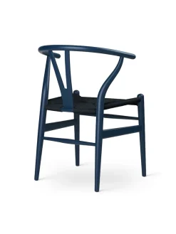 Carl Hansen & Søn Y-stol CH24 Soft Black med sort flet af Hans J. Wegner><noscript><img width=