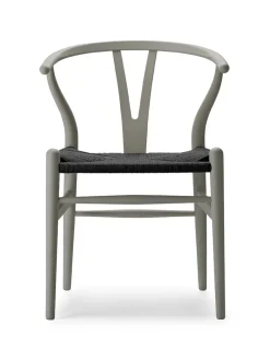 Carl Hansen & Søn Y-stol CH24 Soft Black med sort flet af Hans J. Wegner><noscript><img width=