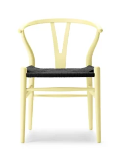 Carl Hansen & Søn Y-stol CH24 Soft Black med sort flet af Hans J. Wegner><noscript><img width=
