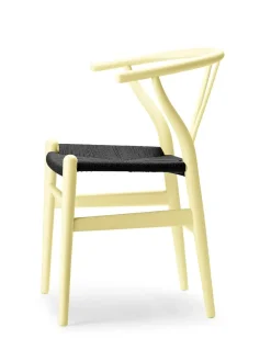 Carl Hansen & Søn Y-stol CH24 Soft Black med sort flet af Hans J. Wegner><noscript><img width=