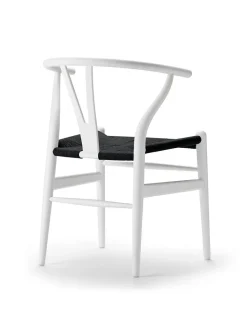 Carl Hansen & Søn Y-stol CH24 Soft Black med sort flet af Hans J. Wegner><noscript><img width=