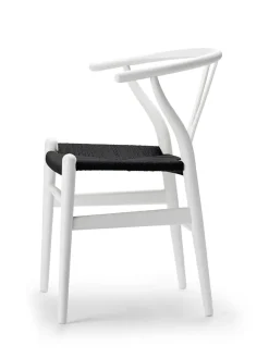 Carl Hansen & Søn Y-stol CH24 Soft Black med sort flet af Hans J. Wegner><noscript><img width=