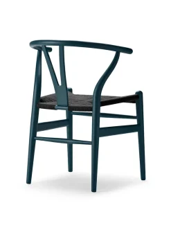 Carl Hansen & Søn Y-stol CH24 Soft Black med sort flet af Hans J. Wegner><noscript><img width=