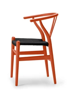 Carl Hansen & Søn Y-stol CH24 Soft Black med sort flet af Hans J. Wegner><noscript><img width=