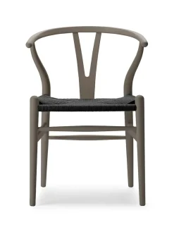Carl Hansen & Søn Y-stol CH24 Soft Black med sort flet af Hans J. Wegner><noscript><img width=