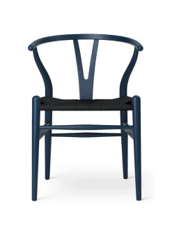 Carl Hansen & Søn Y-stol CH24 Soft Black med sort flet af Hans J. Wegner><noscript><img width=