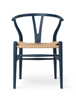 Carl Hansen & Søn Y-stol CH24 Soft Blue af Hans J. Wegner> Spisebordsstole