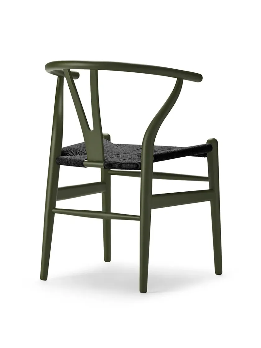 Carl Hansen & Søn Y-stol CH24 Soft Blue med sort flet af Hans J. Wegner> Spisebordsstole
