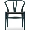 Carl Hansen & Søn Y-stol CH24 Soft North Sea med sort flet af Hans J. Wegner> Spisebordsstole