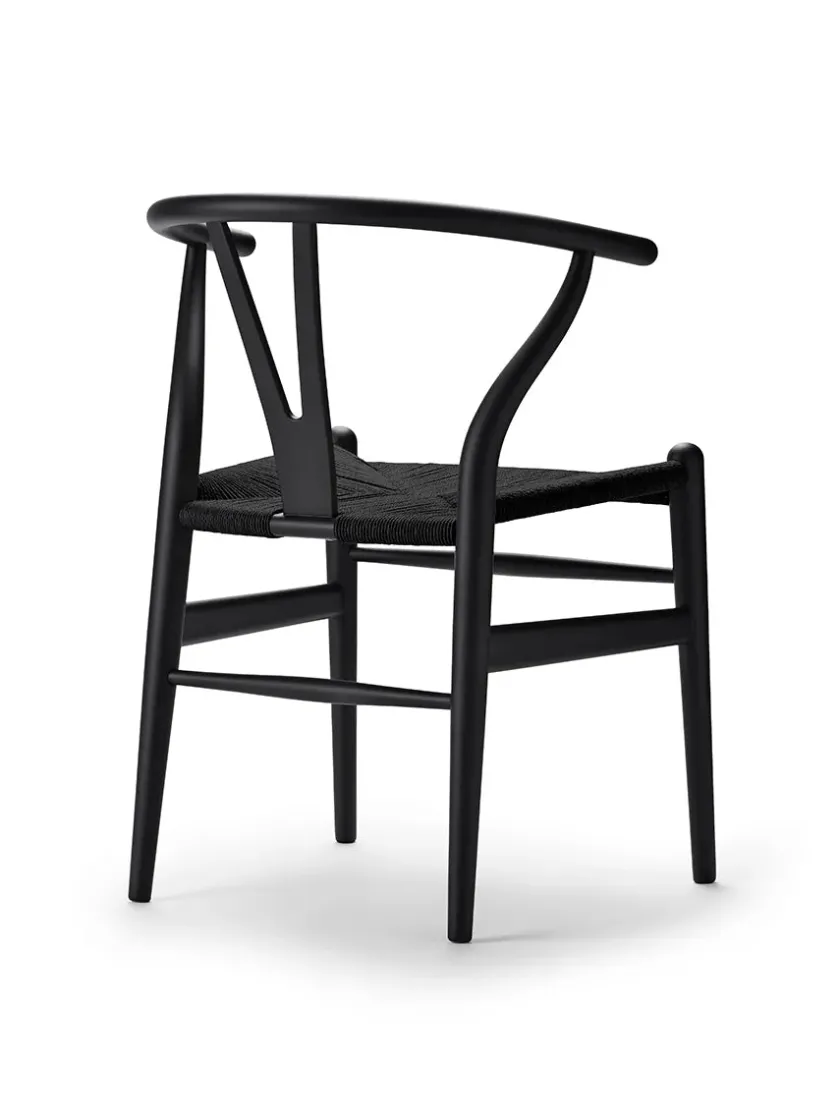 Carl Hansen & Søn Y-stol CH24 Soft North Sea med sort flet af Hans J. Wegner> Spisebordsstole
