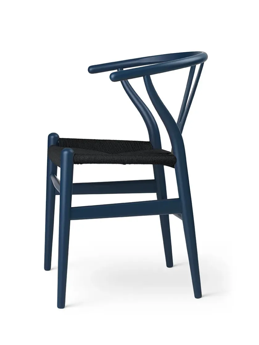 Carl Hansen & Søn Y-stol CH24 Soft North Sea med sort flet af Hans J. Wegner> Spisebordsstole