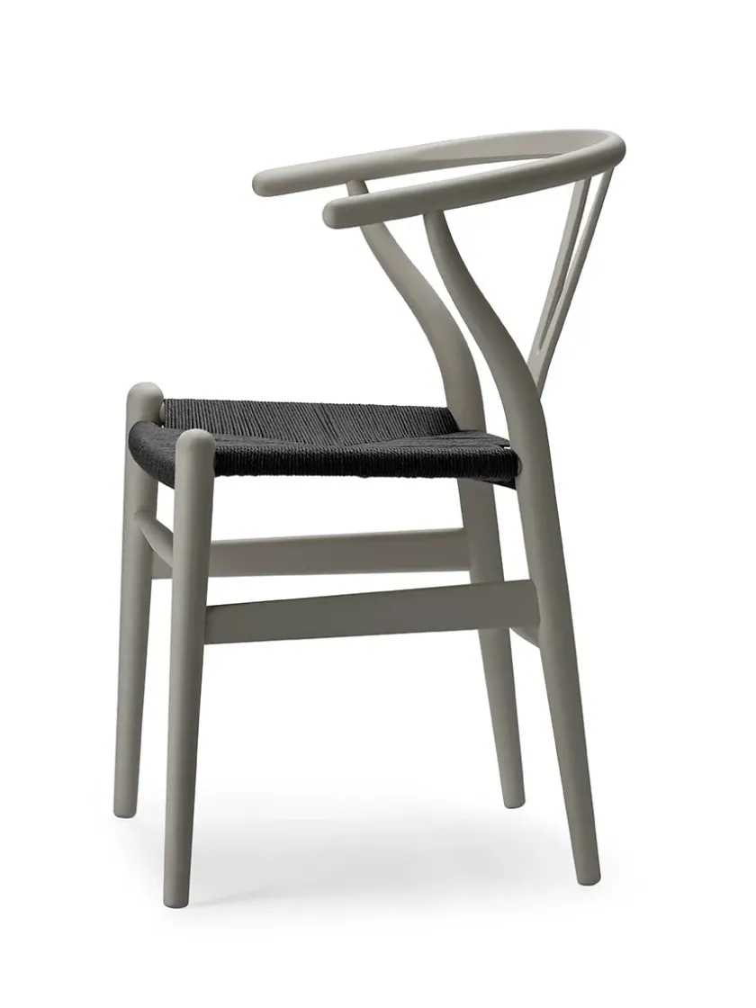 Carl Hansen & Søn Y-stol CH24 Soft North Sea med sort flet af Hans J. Wegner> Spisebordsstole