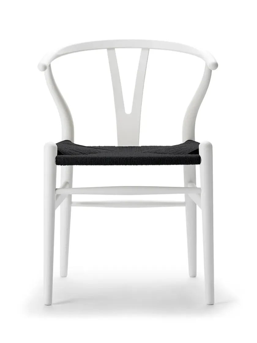 Carl Hansen & Søn Y-stol CH24 Soft North Sea med sort flet af Hans J. Wegner> Spisebordsstole