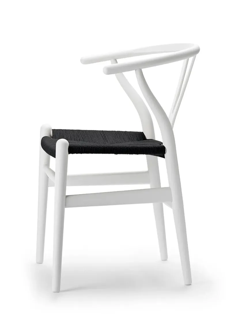 Carl Hansen & Søn Y-stol CH24 Soft North Sea med sort flet af Hans J. Wegner> Spisebordsstole